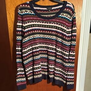 Talbots Multicolor Patterned Sweater